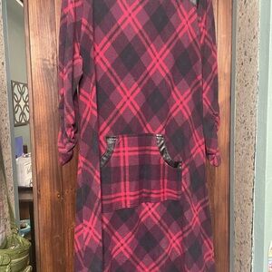 Robert Louis Red and Black Checkered Top